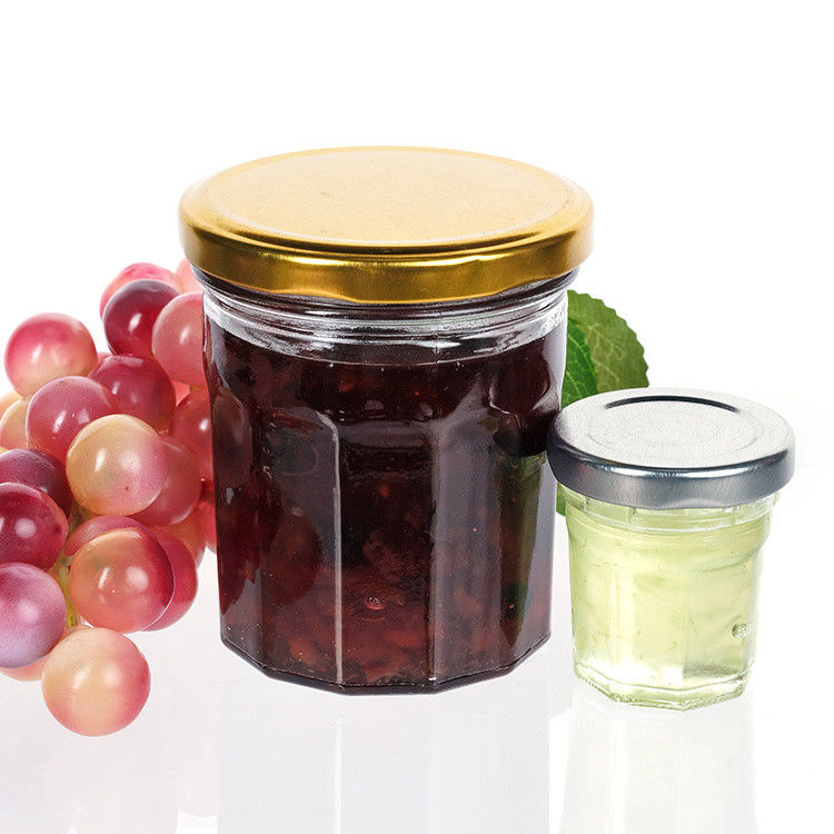 Prezzo di fabbrica Vaso di imballaggio per alimenti trasparente Vaso di vetro rotondo di dimensioni multiple