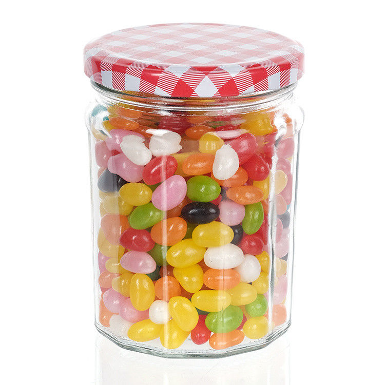Prezzo di fabbrica Vaso di imballaggio per alimenti trasparente Vaso di vetro rotondo di dimensioni multiple