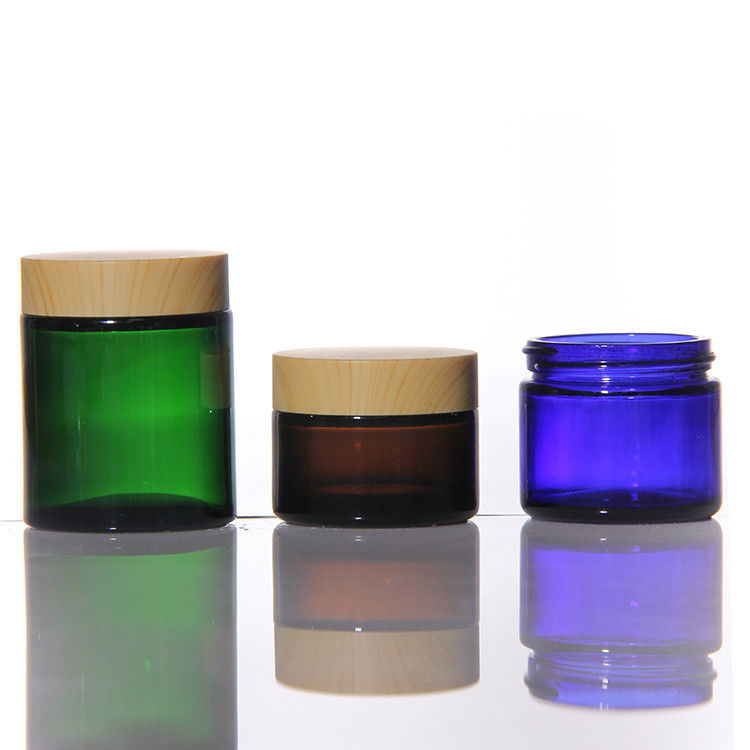 Vaso di vetro Crema Logo personalizzabile Vaso di crema Bottiglie cosmetiche Per idratante 50g 100g 200g