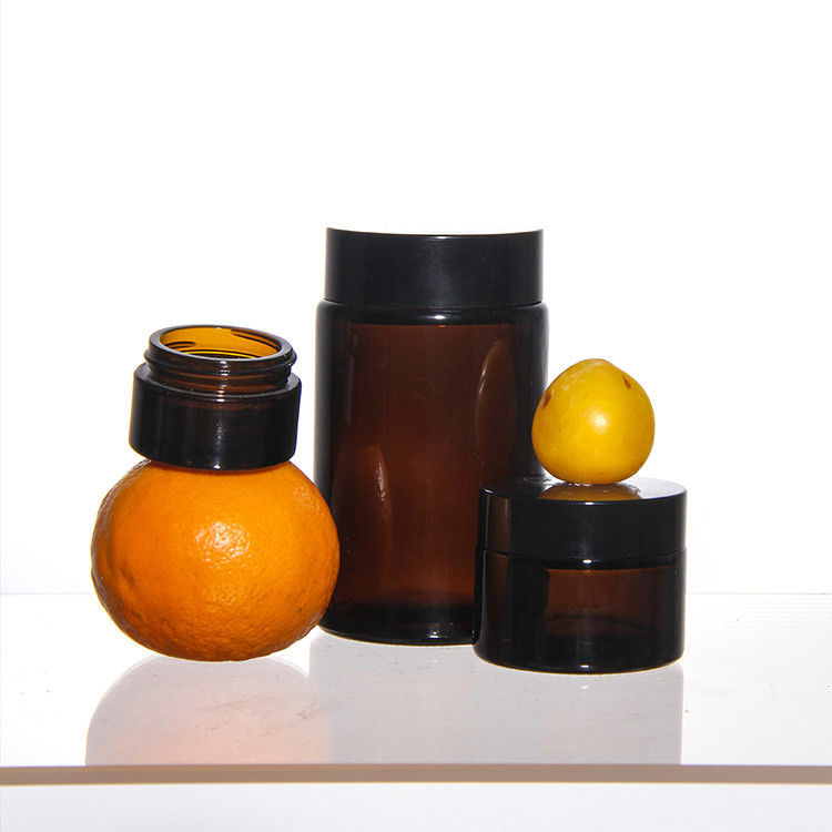 Prodotti cosmetici a colori ODM Bottine di crema di vetro con coperchio d'acacia dorata