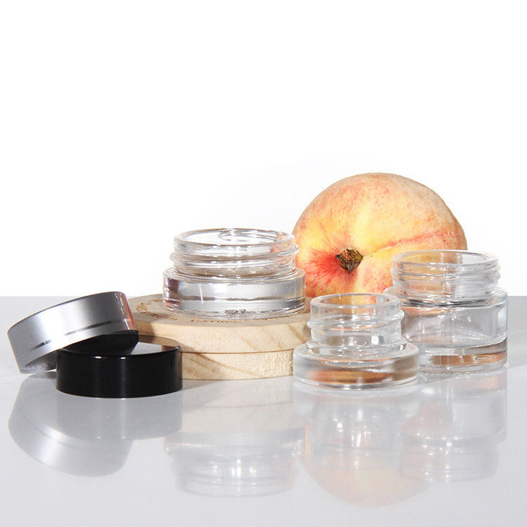 Prodotti cosmetici a colori ODM Bottine di crema di vetro con coperchio d'acacia dorata