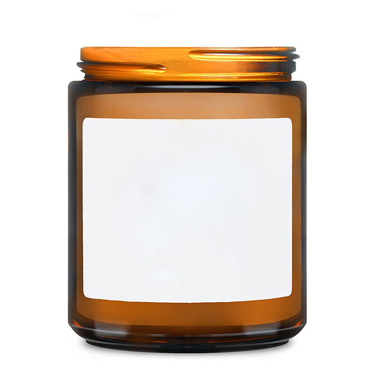 Alte qualità all'ingrosso OEM Odm accettabile 100ml 250ml Amber Glass Candle Jar For Candle
