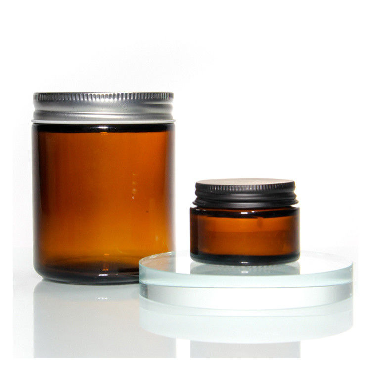 Alte qualità all'ingrosso OEM Odm accettabile 100ml 250ml Amber Glass Candle Jar For Candle