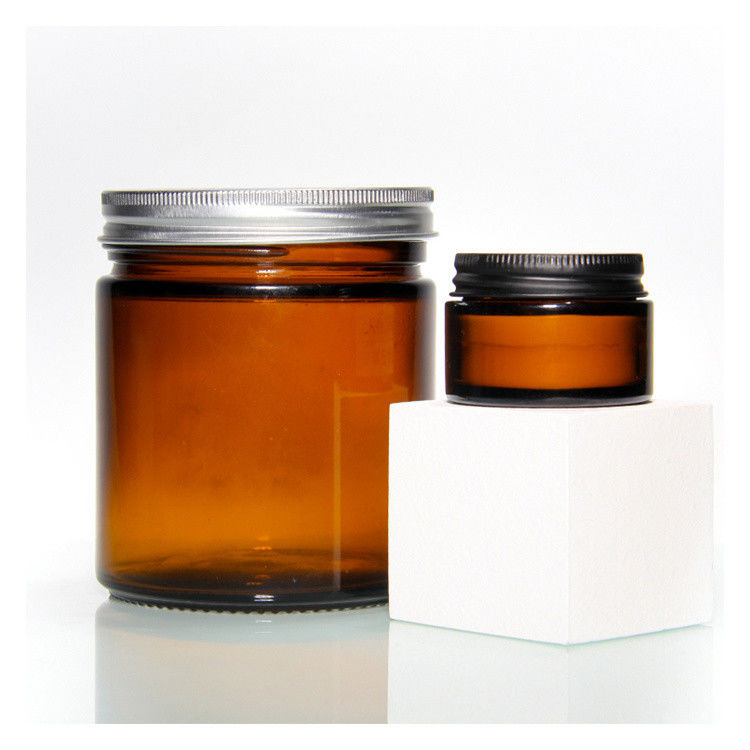 Alte qualità all'ingrosso OEM Odm accettabile 100ml 250ml Amber Glass Candle Jar For Candle