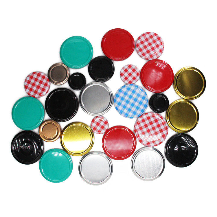 Prezzo economico 43mm 48mm 53mm 58mm 63mm Vetro Vaso di miele Metallo Top Tinta Tappo Lug