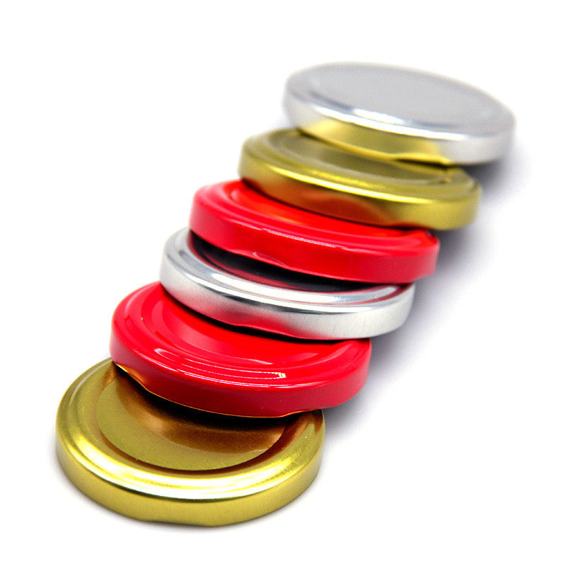 Prezzo economico 43mm 48mm 53mm 58mm 63mm Vetro Vaso di miele Metallo Top Tinta Tappo Lug
