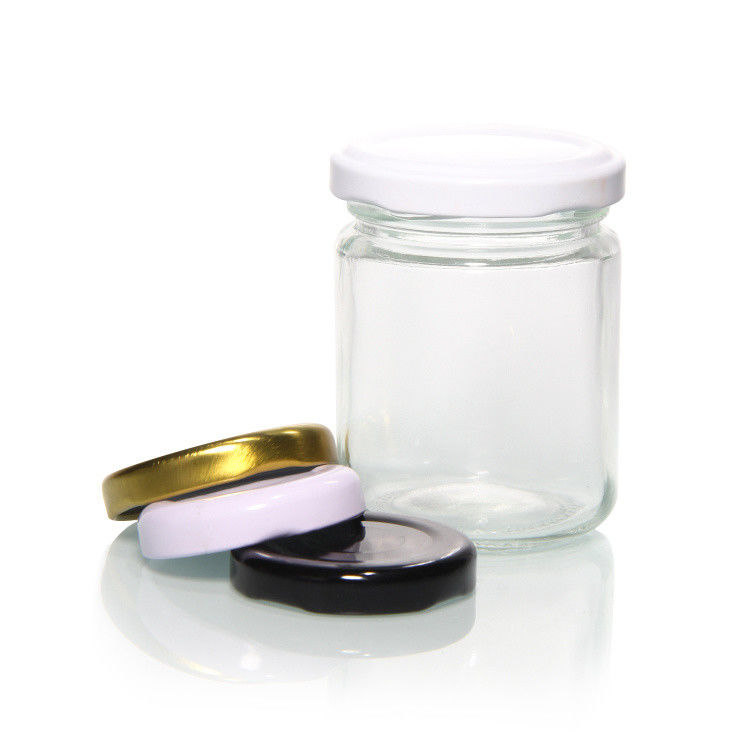 Logo personalizzato 38mm 43mm 48mm 53mm 58mm 63mm 70mm 82mm Cappucci a vite d'oro Cappuccio a cerniera di metallo per barattolo di vetro