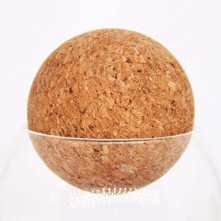 Tappo a sfera di sughero di legno per decanter di vino