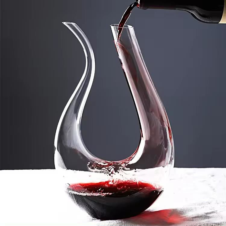 1Decanter per vino rosso in cristallo da 6 litri Decanter per la caraffa di vino a forma di U