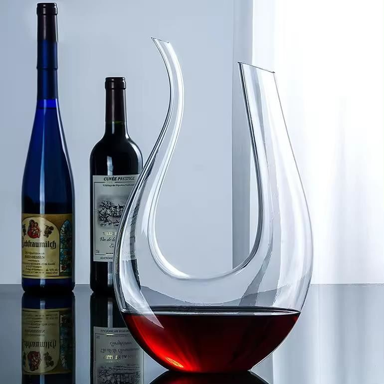 1Decanter per vino rosso in cristallo da 6 litri Decanter per la caraffa di vino a forma di U