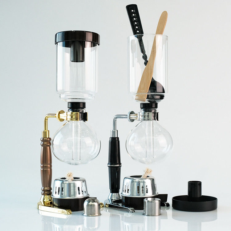 Classico design cucina borosilicato vetro caffettiera 2-5 tazze siphon caffettiera per la produzione di caffè professionale