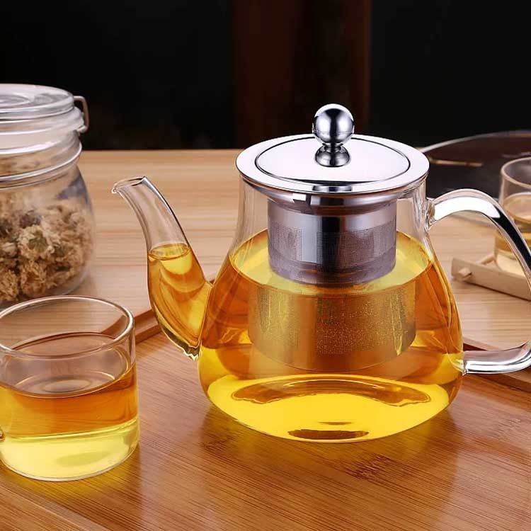 Set di teiera e bollitore di vetro personalizzati con tazze per il caffè resistenti al calore del tè