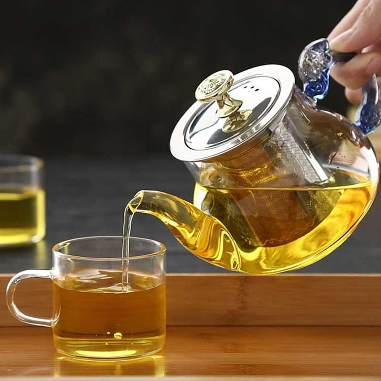 Set di teiera e bollitore di vetro personalizzati con tazze per il caffè resistenti al calore del tè