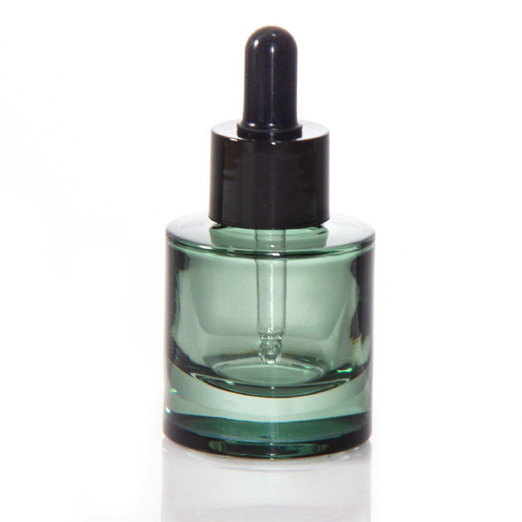 Imballaggio per la cura della pelle cosmetica 20 ml 30 ml cilindro chiaro capelli ambra olio essenziale siero bottiglia gocciolante di vetro