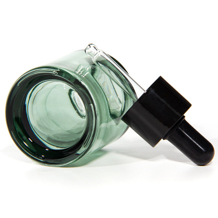 Imballaggio per la cura della pelle cosmetica 20 ml 30 ml cilindro chiaro capelli ambra olio essenziale siero bottiglia gocciolante di vetro