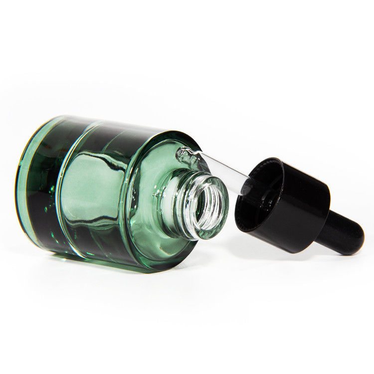 Imballaggio per la cura della pelle cosmetica 20 ml 30 ml cilindro chiaro capelli ambra olio essenziale siero bottiglia gocciolante di vetro