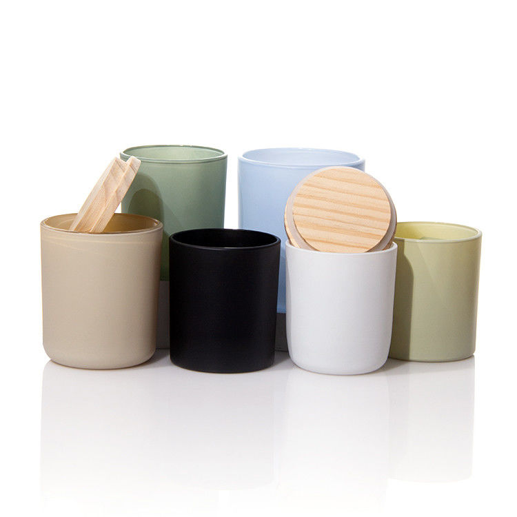 Vaso per candele opache multicolore Porta vetri per candele con tappo di sughero