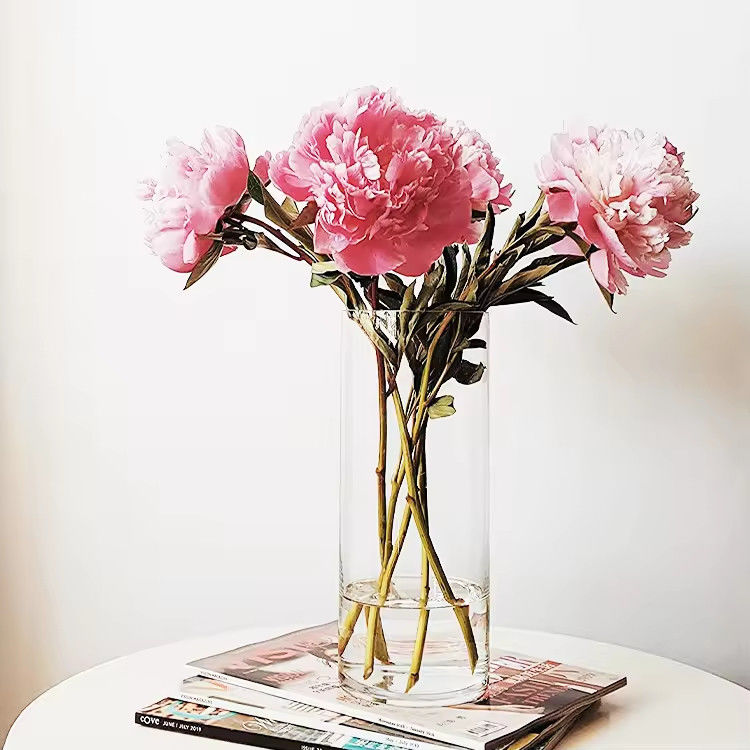 Vaso di fiori in vetro in stile europeo in soggiorno in albergo Vaso di vetro per la casa
