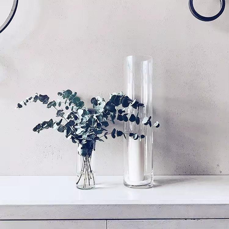 Vaso di fiori in vetro in stile europeo in soggiorno in albergo Vaso di vetro per la casa