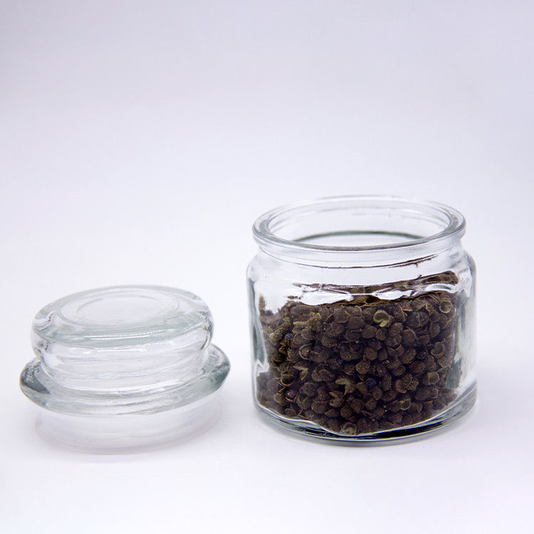 Conservazione dei prodotti alimentari Caffè in vetro trasparente, rettilineo e rotondo, Fagioli di caffè, vaso con coperchio profondo