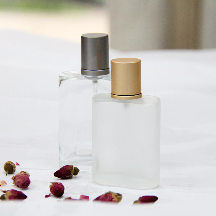 Bottiglia di profumo quadrata personalizzata 30ml 50ml 100ml Bottiglie di vetro di profumo a colori chiari