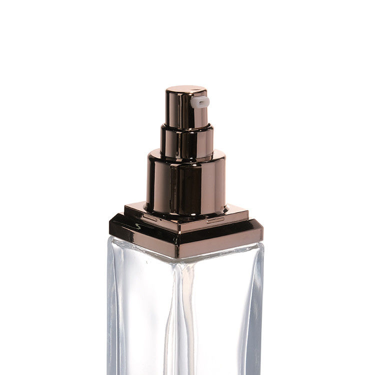 30 ml 50 ml 80 ml 100 ml Bottiglia di vetro trasparente pompa per siero olio essenziale lozione profumante