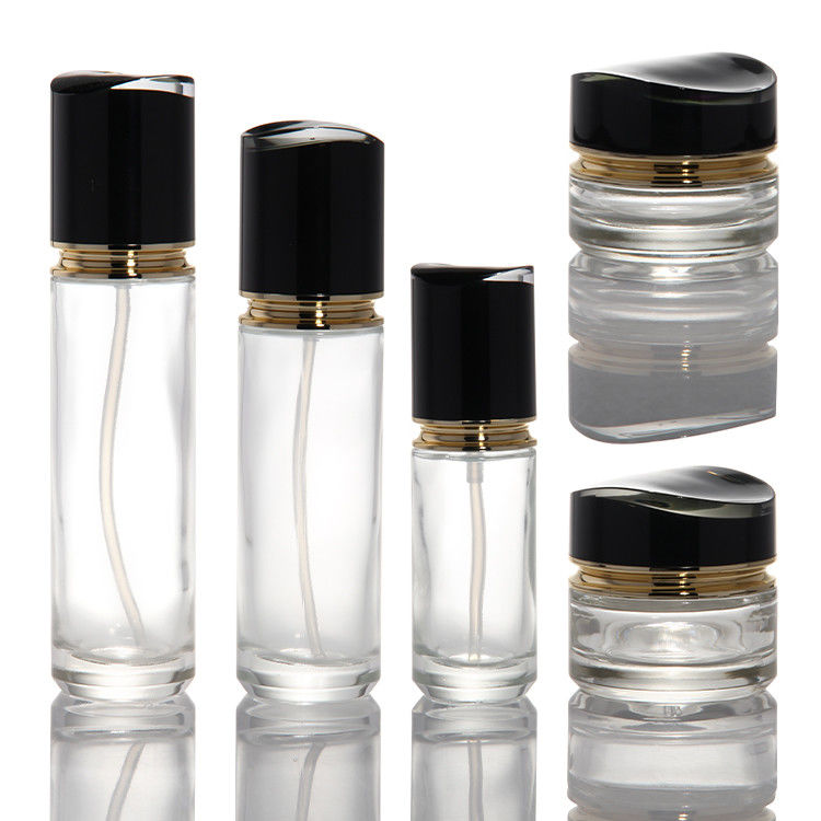 Lussureggiante 100ml 120ml 200ml bottiglie di lozione di vetro Cosmetici profumi olio crema lozione trasparente parete spessa