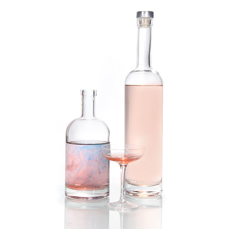 Bottiglie di vodka a base pesante da 12 oz preparate per 750 ml di bottiglie di liquore in vetro bordeaux