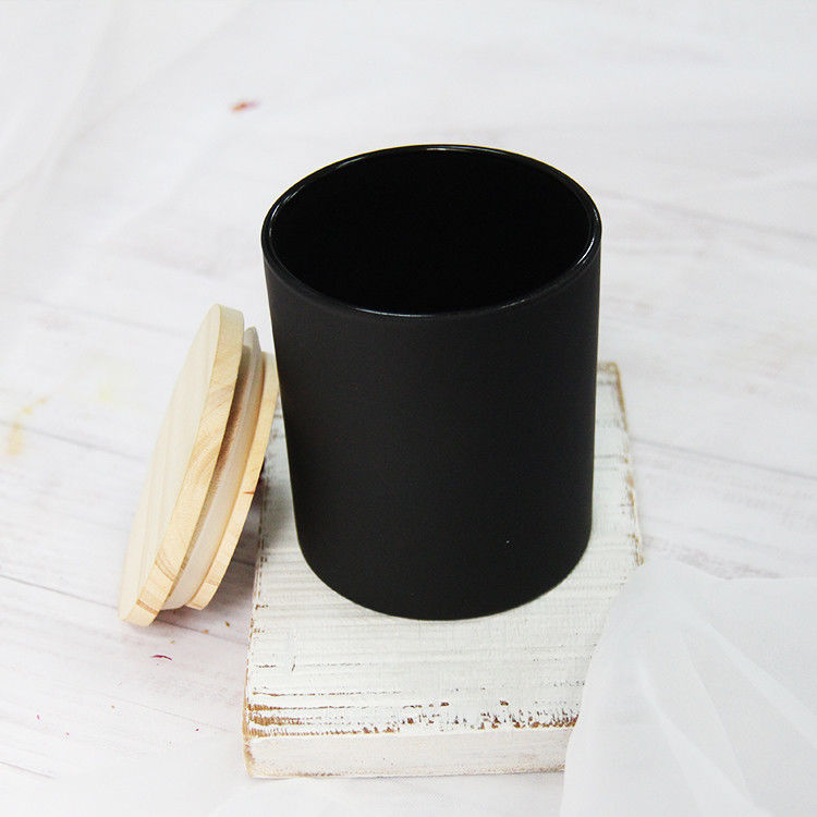 Colori di lusso vuoto candele profumate in ceramica barattolo porta candele con coperchio