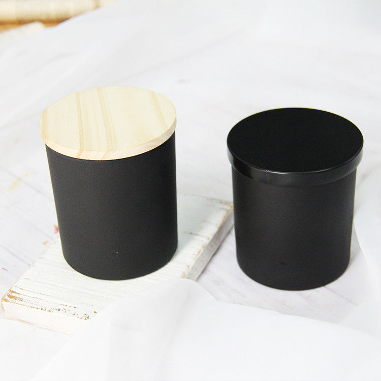 Colori di lusso vuoto candele profumate in ceramica barattolo porta candele con coperchio