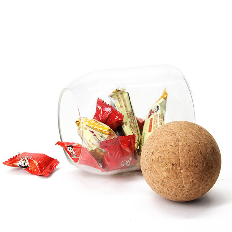 Pot di sigillo ad alta borosilicato a 500 ml con coperchio di sughero