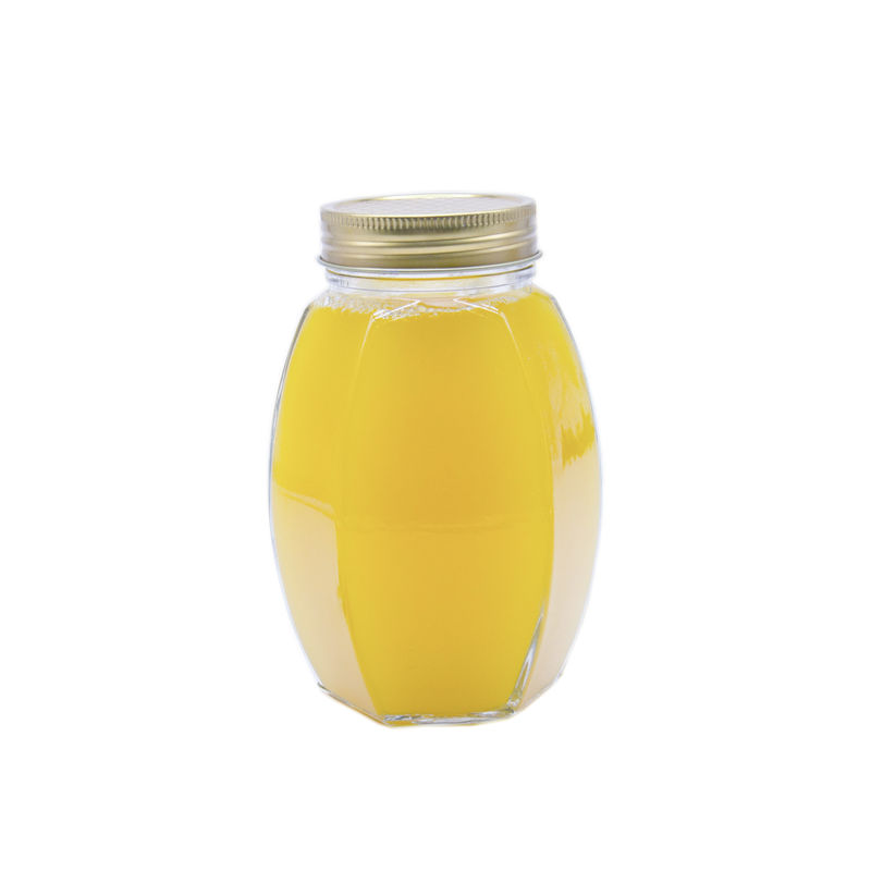 Vaso di forma rotonda di alta qualità Vaso di vetro sigillato Vaso di stoccaggio di miele Vaso di qualità alimentare