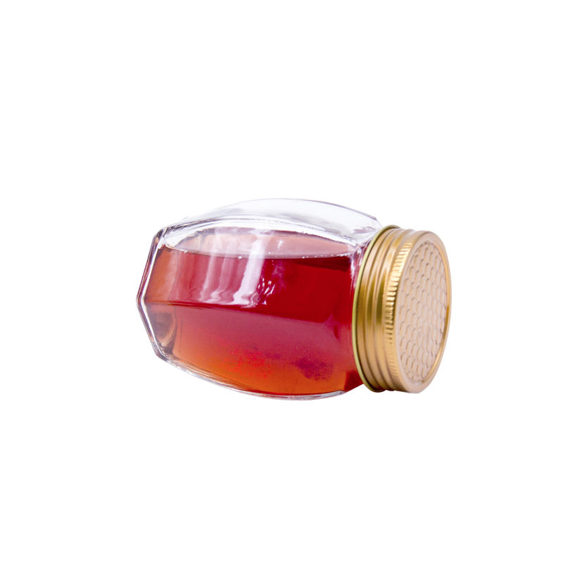 Vaso di forma rotonda di alta qualità Vaso di vetro sigillato Vaso di stoccaggio di miele Vaso di qualità alimentare