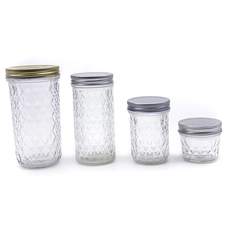 Nuovo design trasparente forma rotonda di vetro marmellata di cetriolo vaso di vetro per lo stoccaggio