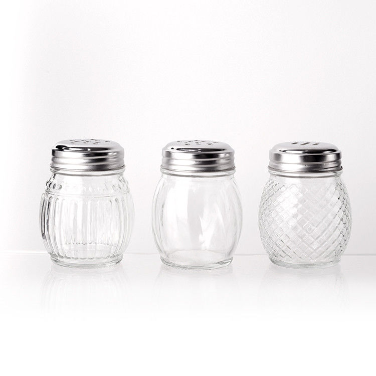 LOGO personalizzabile vari stili 40Z 8OZ Bottine di spezie in vetro con tappi per frullati Copri per spezie