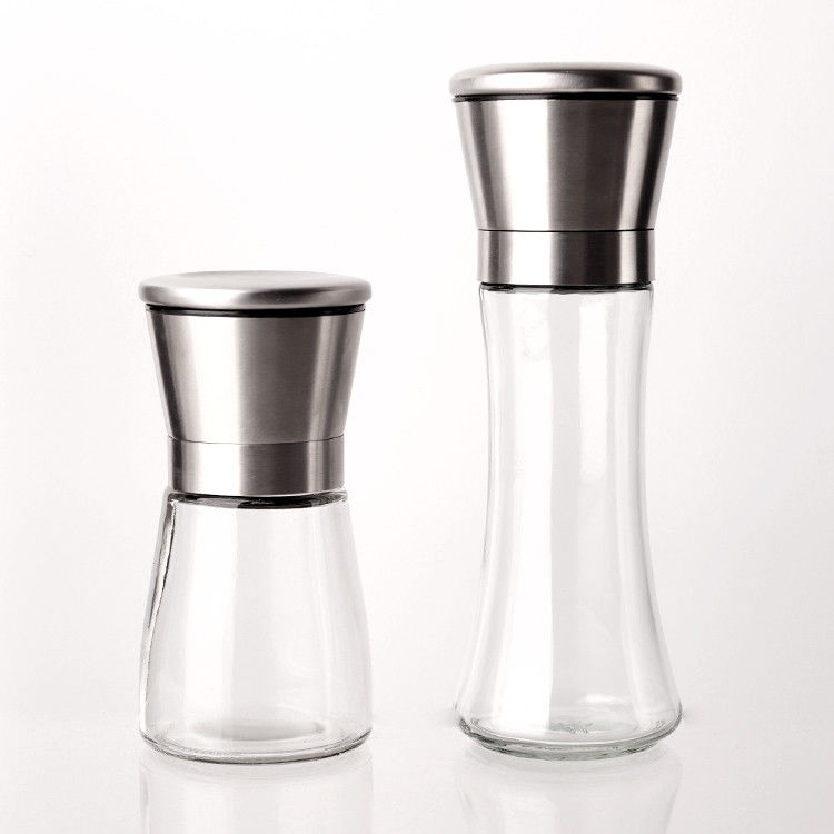 LOGO personalizzabile vari stili 40Z 8OZ Bottine di spezie in vetro con tappi per frullati Copri per spezie