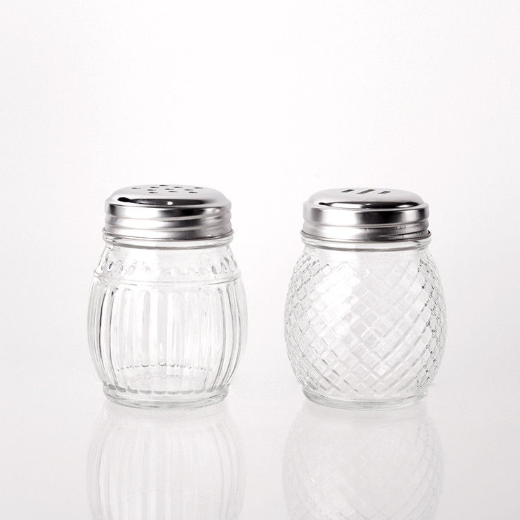 3.5oz 100ml accessori da cucina condimenti di vetro Vaso di spezie Set per zucchero sale pepe