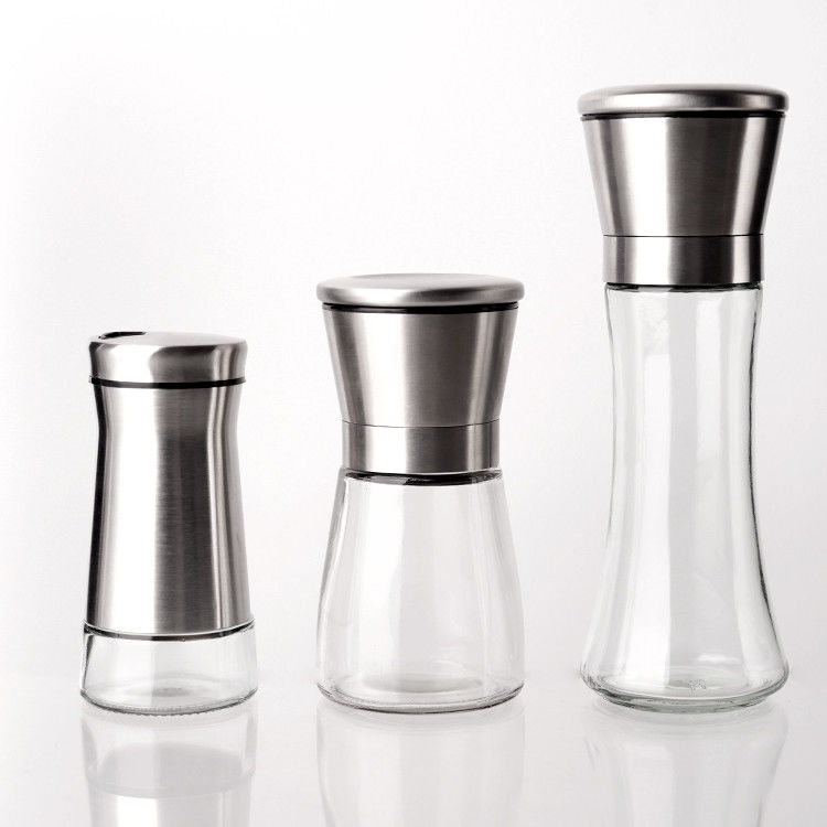 Cucina vuota 4oz 120ml Contenitore di vetro per la conservazione delle spezie Vaso di vetro con coperchio