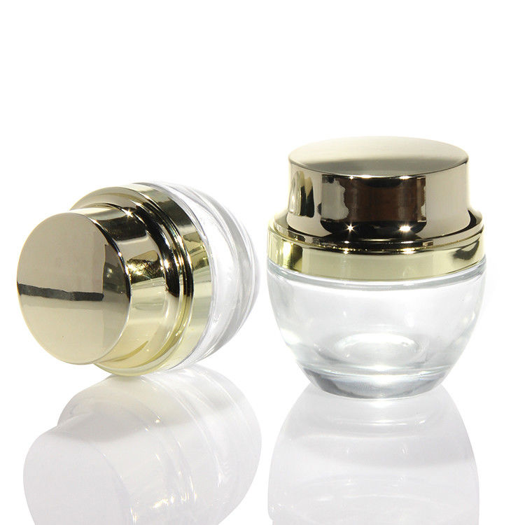 Vaso di vetro per crema all'ingrosso 5Ml 10Ml 15Ml 20Ml 30Ml 50Ml Cosmetici Vaso di vetro per crema per capelli con coperchio