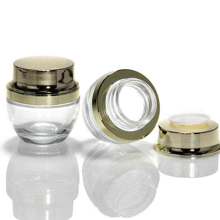 Vaso di vetro per crema all'ingrosso 5Ml 10Ml 15Ml 20Ml 30Ml 50Ml Cosmetici Vaso di vetro per crema per capelli con coperchio