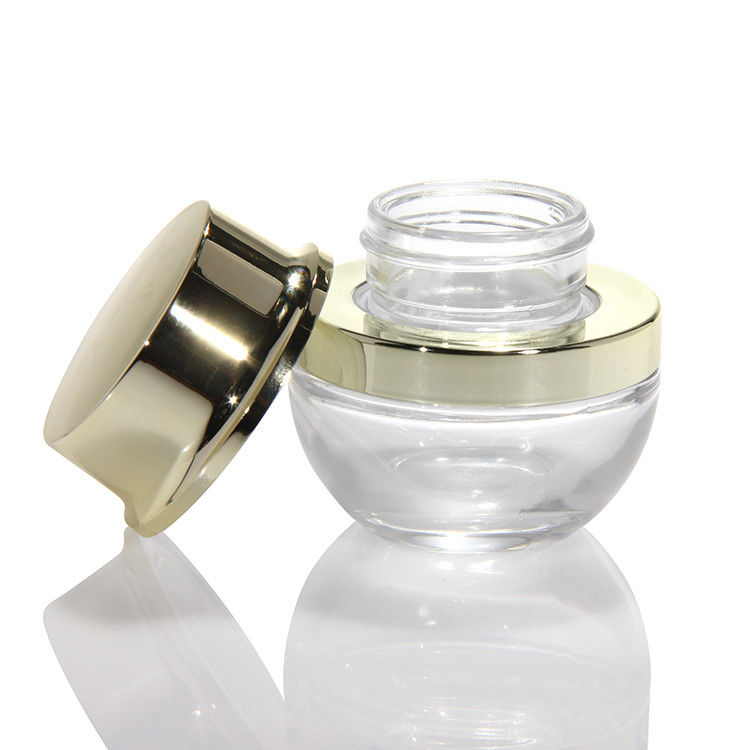 Vaso di vetro per crema all'ingrosso 5Ml 10Ml 15Ml 20Ml 30Ml 50Ml Cosmetici Vaso di vetro per crema per capelli con coperchio