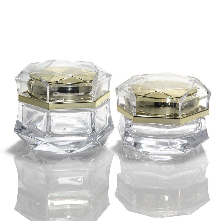 Piccoli barattoli in vetro trasparente Crema per mani Crema per occhi Chiara forma quadrata Vetro cosmetici Barattoli di crema