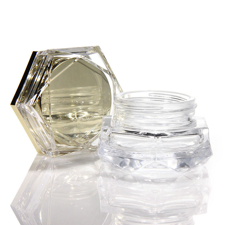 Piccoli barattoli in vetro trasparente Crema per mani Crema per occhi Chiara forma quadrata Vetro cosmetici Barattoli di crema