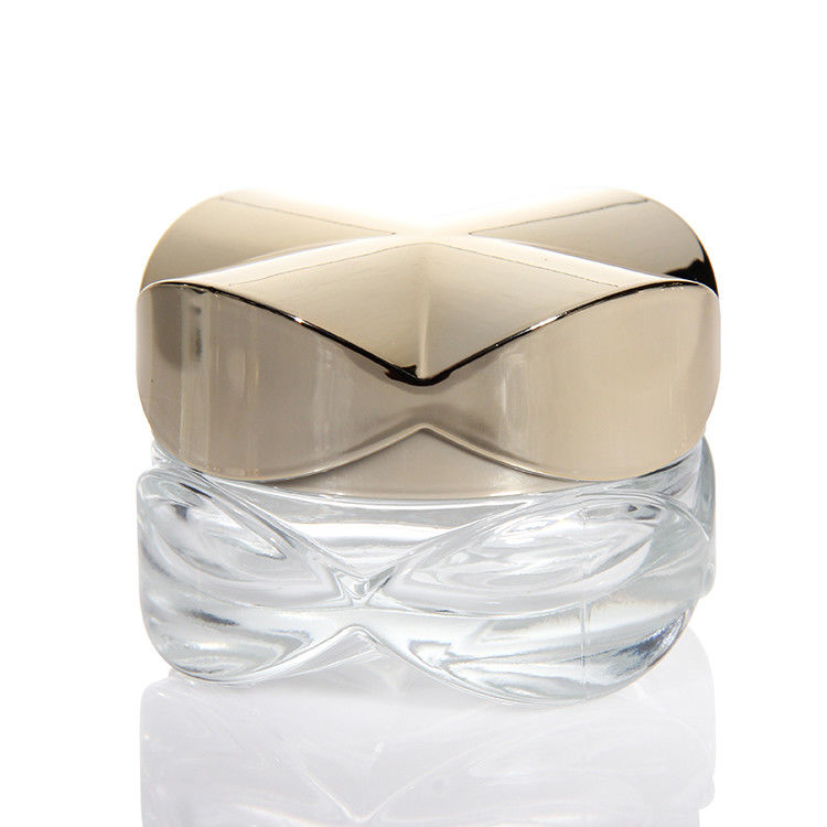 Vaso di crema di vetro Imballaggio cosmetico Vuoto 15ml 20ml 30ml 50ml Vetro trasparente Amber Crema per la pelle e il corpo Vaso