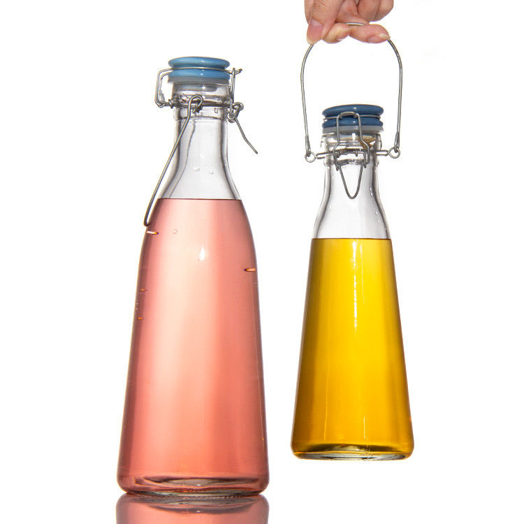 Bottiglia di vetro vuota da 250 ml a 500 ml a 750 ml con tappo a svolta facile per bevande succo di birra vodka whisky
