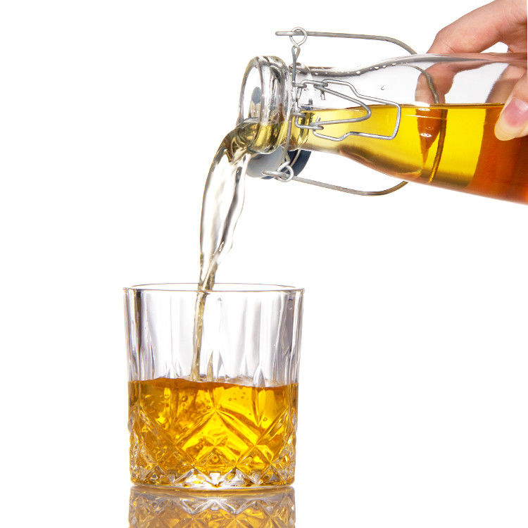 Bottiglia di vetro vuota da 250 ml a 500 ml a 750 ml con tappo a svolta facile per bevande succo di birra vodka whisky
