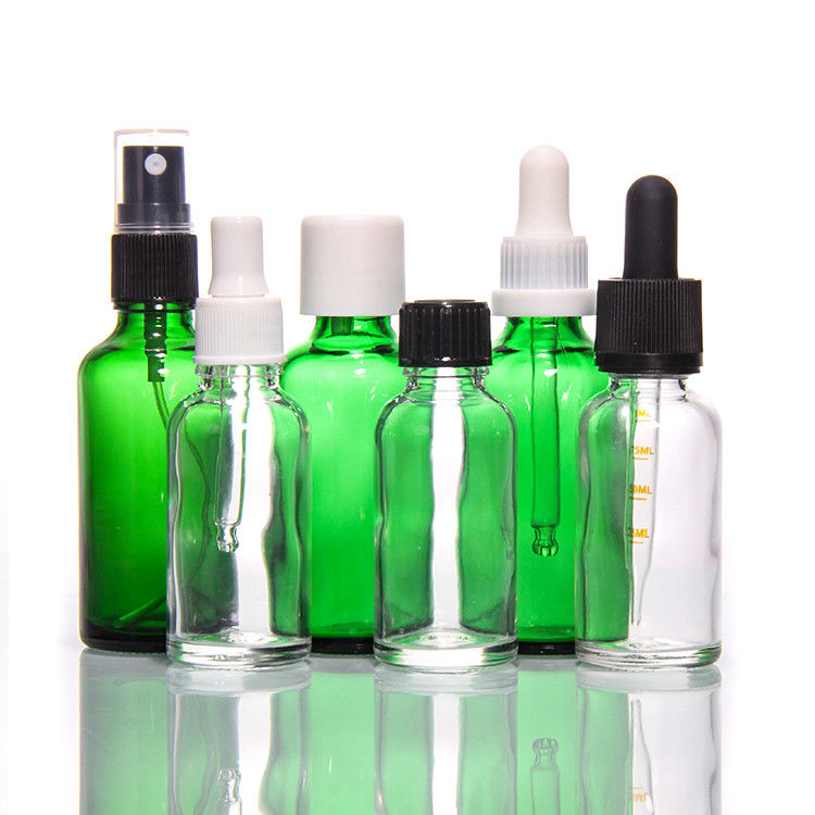 Luxury 1oz 2oz 20ml 30ml 50ml Cosmetico Vuoto Spalla Piatta Siero Olio Essenziale Bottiglia Dropper in Vetro