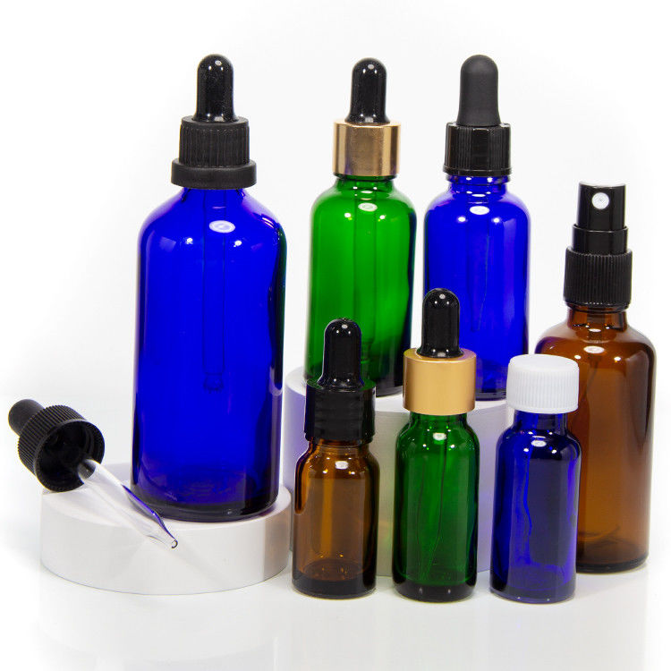 Luxury 1oz 2oz 20ml 30ml 50ml Cosmetico Vuoto Spalla Piatta Siero Olio Essenziale Bottiglia Dropper in Vetro