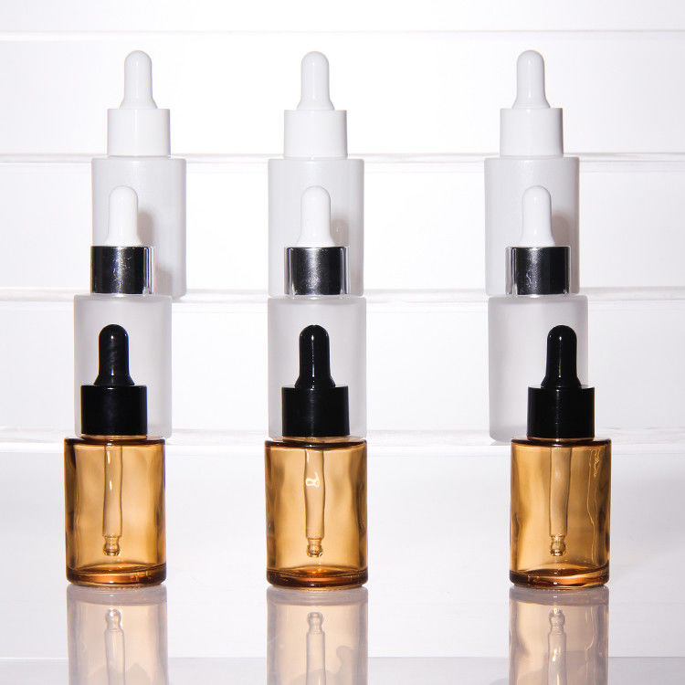 15 ml vuoto 30 ml di vetro ghiacciato bottiglia di siero di olio per il viso imballaggio pompa di vetro cosmetica bottiglia gocciolante di olio di siero