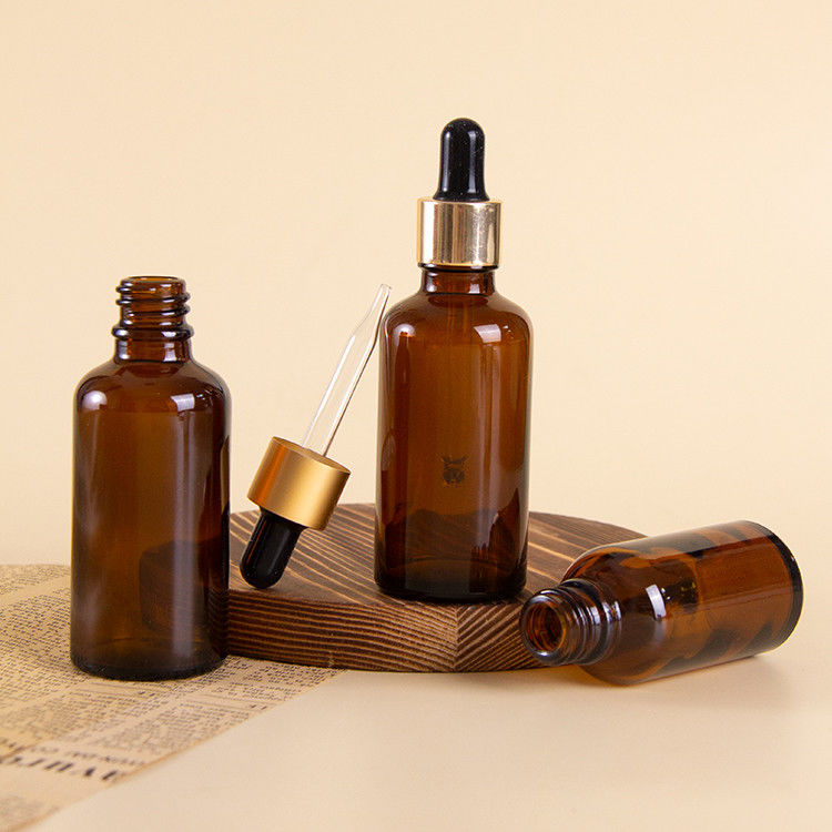 Olio essenziale 15 ml 30 ml 60 ml Bottiglia gocciolante in vetro con rivestimento in oro UV vuoto